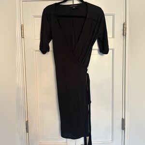Banana Republic Black Wrap Dress small